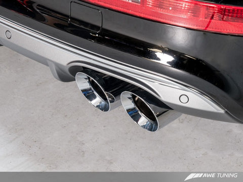 AWE Tuning Audi 8R SQ5 Touring Edition Exhaust - Quad Outlet Chrome Silver Tips - 3015-42052