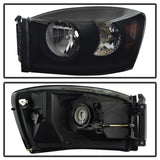 xTune Dodge Ram 1500 06-08 Amber Crystal Headlights Black Smoked HD-JH-DR06-AM-BSM - 9030369
