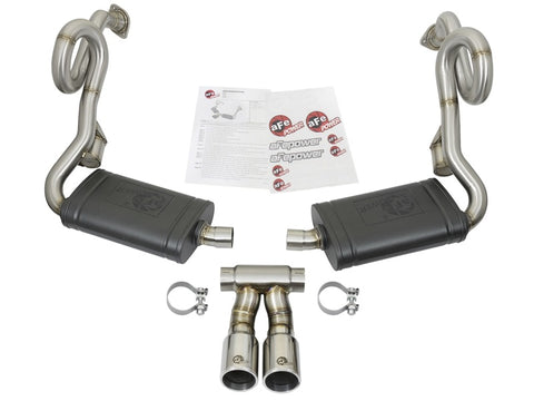 aFe MACHForce-Xp 2in 304 SS Cat-Back Exhaust w/Polished Tips 13-16 Porsche Boxster/Cayman 2.7L/3.4L - 49-36415-P
