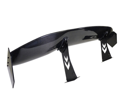 NRG Carbon Fiber Spoiler - Universal (69in.) w/NRG Logo / Stand Cut Out / Large Side Plate - CARB-A691NRG