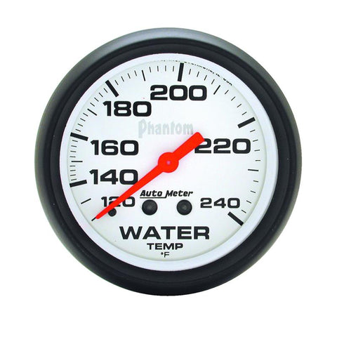 Autometer Phantom 66mm 120-240 Deg F Mechanical Water Temperature Gauge - 5832