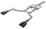 aFe MACH Force-Xp 2-1/2in 304 SS Cat-Back Exhaust 15-21 Dodge Challenger V6-3.6L - Quad Black Tip - 49-32067-B