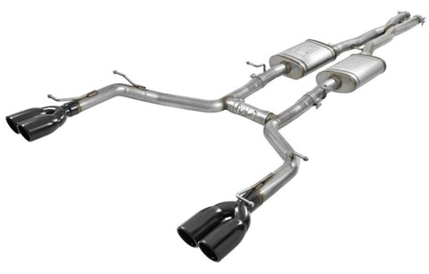 aFe MACH Force-Xp 2-1/2in 304 SS Cat-Back Exhaust 15-21 Dodge Challenger V6-3.6L - Quad Black Tip - 49-32067-B