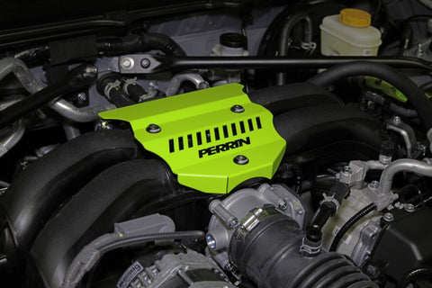 PERRIN 2022+ Subaru BRZ / Toyota GR86 Engine Cover - Neon Yellow Wrinkle - PSP-ENG-162NY