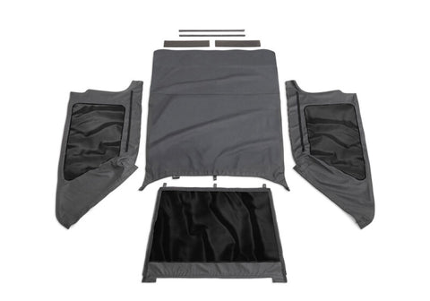 Rampage 2004-2006 Jeep Wrangler(TJ) LJ Unlimited Frameless Soft Top Kit - Black Diamond - 109635