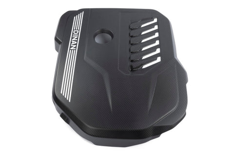 Dinan 19-26 BMW B58D (G01/G02/G20/G22/G23/G26/G42) Matte Carbon Fiber Engine Cover w/Gloss Accents - D590-0004
