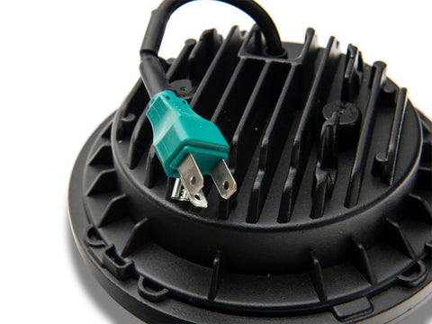 Raxiom 07-18 Jeep Wrangler JK Axial Spider LED Headlights w/Angel Eye Halo- Blk Housing (Clear Lens) - J152602