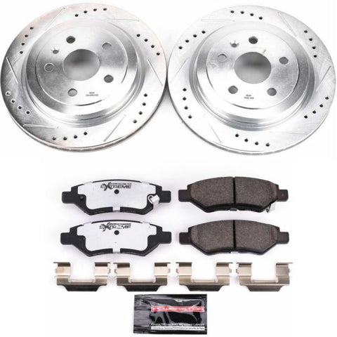 Power Stop 08-14 Cadillac CTS Rear Z26 Street Warrior Brake Kit - K3072-26