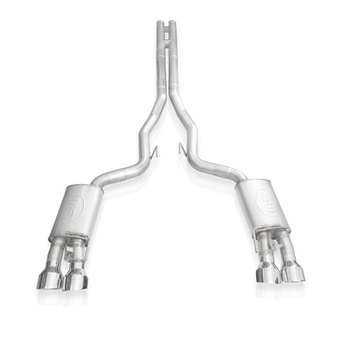 Stainless Works 2020 Ford GT500 Redline Catback H-Pipe Exhaust Factory Connect - Polished Tips - GT500CBHFCR