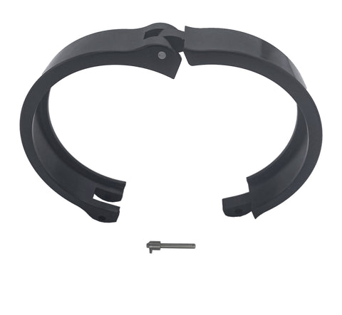 Granatelli 4.0in Dual Seal Clamshell Clamp - Aluminum Black - 318540CS