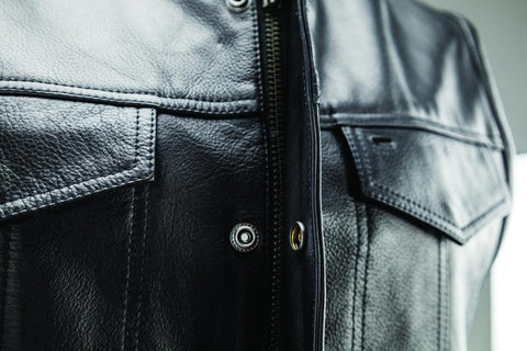 Kuryakyn Leather By River Road Vandal Club Vest Black - Small - 094398