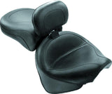 Mustang 99-11 Yamaha V-Star 1100 Custom Wide Touring 2PC Seat w/Driver Backrest - Black - 79221