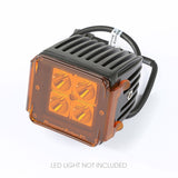 Rugged Ridge 3 Inch Square LED Light Cover Amber - 15210.67