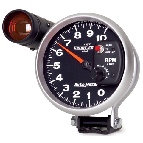 Autometer Sport-Comp II 5 inch 0-10000 RPM Pedestal Mount Tachometer Shift-Lite - 3699