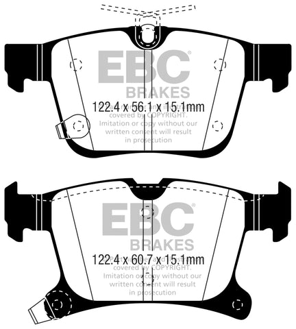 EBC 2016+ Chrysler Pacifica (RU) 3.6L Greenstuff Rear Brake Pads - DP63066