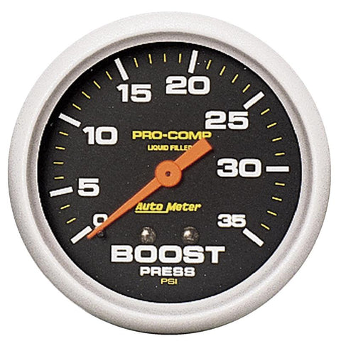 Autometer Pro-Comp 2 5/8in 0-35 PSI Liquid Filled Mech Boost Pressure Gauge - 5404