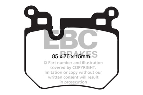 EBC 08-10 BMW 135 3.0 Twin Turbo Yellowstuff Rear Brake Pads - DP41996R