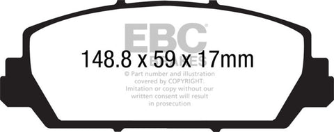EBC 12+ Acura RDX 3.5 Greenstuff Front Brake Pads - DP21896