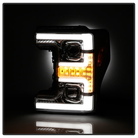 Spyder Ford F-250/F-350/F450 Super Duty 17-18 Projector Headlights Chrome PRO-YD-FS17-SBSEQ-C - 5086273