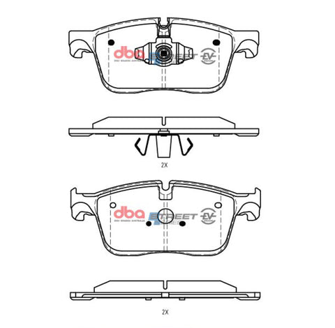 DBA 20-22 Jaguar F-Pace (w/350mm Front Rotor) Front SSEV Street Series Brake Pads - DB15162SSEV
