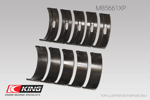 King Engine Bearings Audi/VW ADZ/ AWT/ APK/ BHP/ BPY/ AKS (Size 0.26) Main Bearing Set - MB5661XP.026