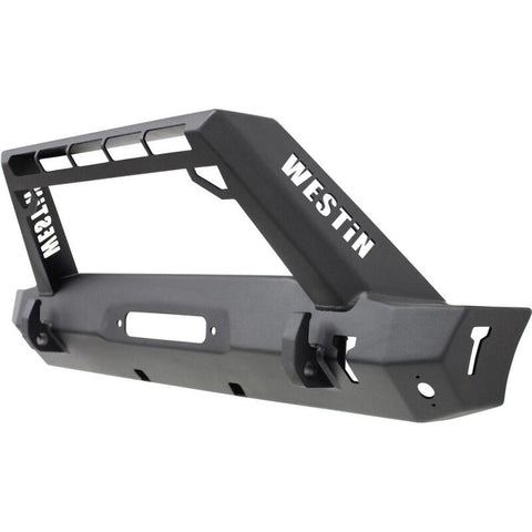 Westin 18-19 Jeep Wrangler JL WJ2 Stubby Front Bumper - Textured Black - 59-80085