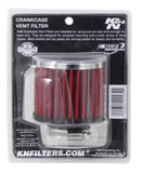 K&N 1.375 inch ID 3 inch OD 2.5 inch H Clamp On Crankcase Vent Filter - 62-1440