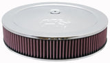 K&N Round Air Filter Assembly 12in ID / 3.063in Height / 5.125in Neck Flange / 7/8in Drop Base - 60-1430