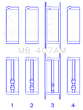 King Chrysler Valient Crankshaft Main Bearings - MB407AM010