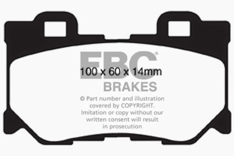 EBC 08-13 Infiniti FX50 5.0 Redstuff Rear Brake Pads - DP31824C
