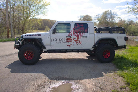 Fishbone Offroad 2018+ Jeep Wrangler JL/JLU/2020+ Gladiator JT Alum Front Fender Flares - Black - FB33455F