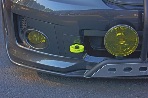 PERRIN 08-14 Subaru WRX/STI Tow Hook Kit (Front) - Neon Yellow - PSP-BDY-231NY