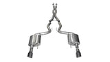 Corsa 15-17 Ford Mustang GT Coupe 5.0L 3in Sport Cat-Back Exhaust Dual Rear Exit w/ Gun Metal Tips - 14332GNM
