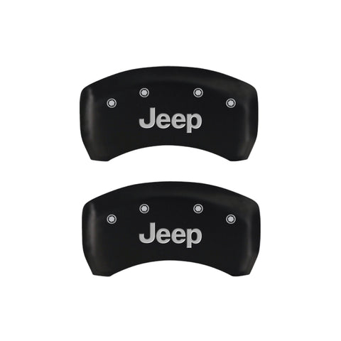 MGP 4 Caliper Covers Engraved Front & Rear JEEP Red finish silver ch - 42016SJEPRD