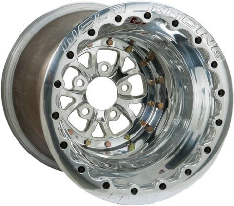 Weld V-Series 16x16 / 5x5 BP / 5in. BS Polished Wheel - Polished Double Beadlock - 84P-616420UP
