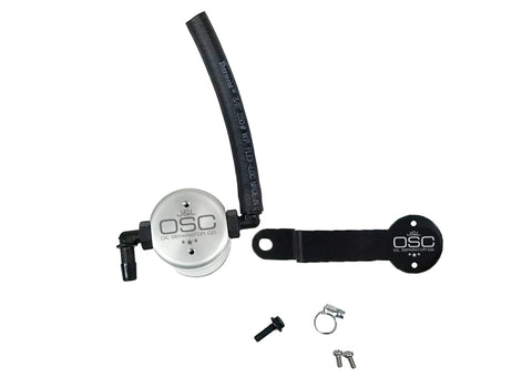 J&L 17-21 Honda Civic Type R Passenger Side Oil Separator 3.0 - Clear Anodized - 3100P-C