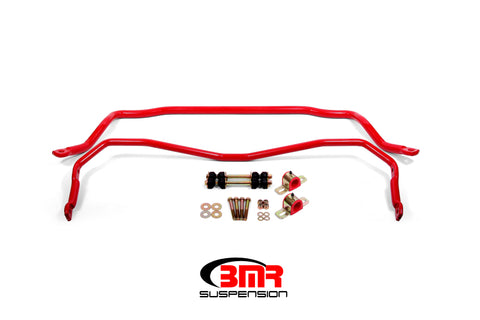 BMR 64-72 A-Body Front & Rear Sway Bar Kit w/ Bushings - Red - SB028R