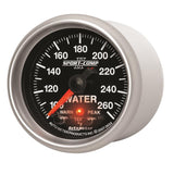 Autometer Sport-Comp II 52.4mm 100-260 Deg F Water Temp Peak & Warn w/ Electronic Control Gauge - 3654