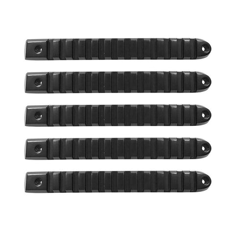 DV8 Offroad 2007-2018 Jeep JK Black Rail Style Door Handle Inserts - Set Of 5 - D-JP-190028-BK-5