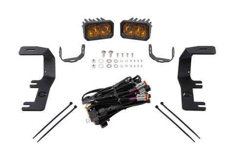 Diode Dynamics 14-19 Silverado/Sierra SSC2 LED Ditch Light Kit - Sport Yellow Combo - DD6660