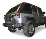 DV8 Offroad 07-18 Jeep Wrangler JK Full Length Rear Bumper w/ Light Holes - RBSTTB-11