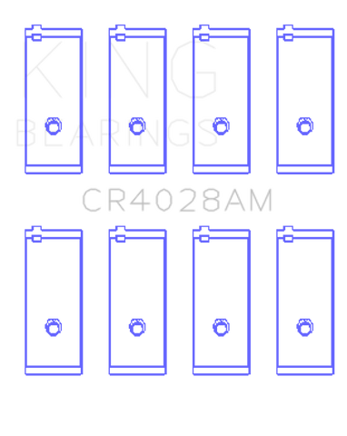 King Engine Bearings Toyota 3Y (Size +0.25mm) Connecting Rod Bearing Set - CR4028AM0.25