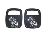 Fishbone Offroad Jeep Wrangler CJ YJ TJ Tail Light Covers - Black Textured Powdercoat - FB31044