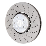 SHW 18-21 BMW M5 4.4L Right Front Cross-Drilled Lightweight Brake Rotor (34117991102) - BFR42502