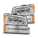 AlphaRex 03-06 Chevy Silverado 1500/2500HD/3500HD/Avalanche Chrome NOVA LED Proj Headlights - 880255