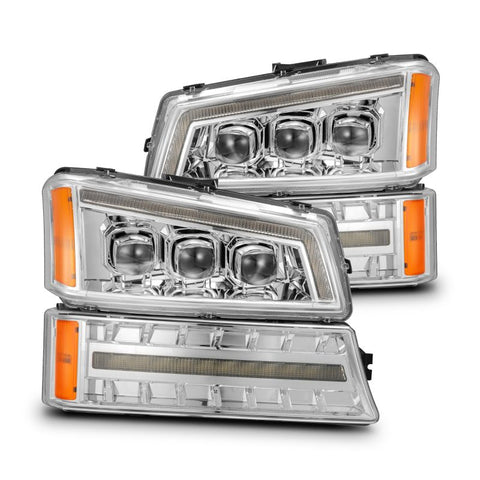 AlphaRex 03-06 Chevy Silverado 1500/2500HD/3500HD/Avalanche Chrome NOVA LED Proj Headlights - 880255