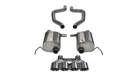 Corsa 2017-2019 Corvette Z06 2.75in Axle Back Exhaust Polished Dual Rear Exit Quad 4.5in Tip (Sport) - 14768
