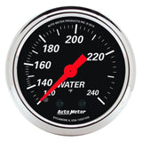 Autometer Designer Black 2 1/16in 120-240 Deg F Mechanical Water Temp Gauge - 1432
