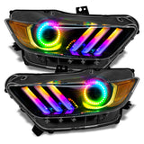 Oracle 15-17 Ford Mustang V6/GT/Shelby Dynamic DRL w/ Halo Kit - ColorSHIFT - Dynamic - 1335-332