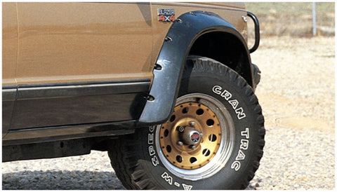 Bushwacker 92-93 Chevy S10 Cutout Style Flares 2pc - Black - 41009-11